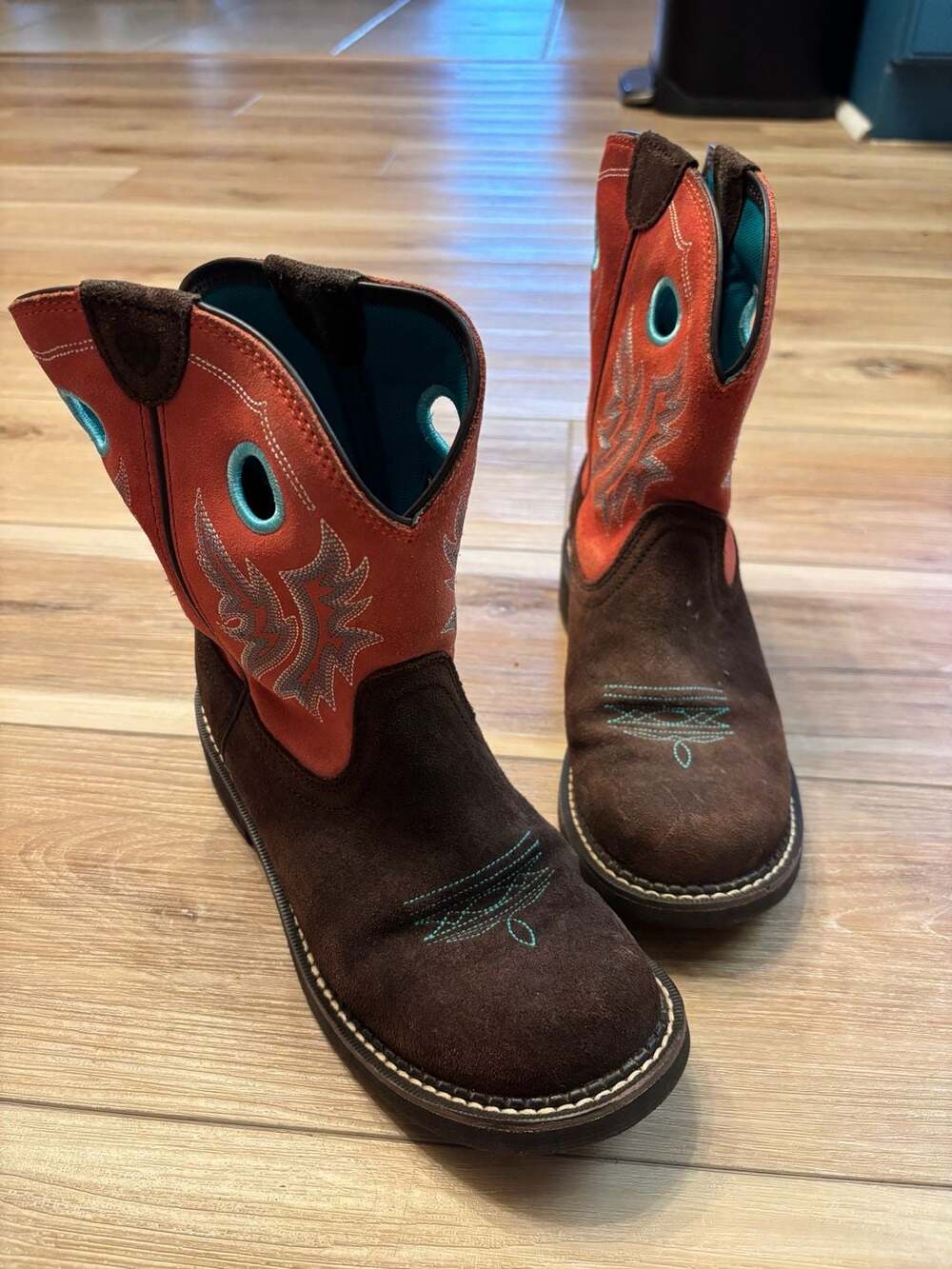 Ariat Fatbaby Crossfire Western Boots Brown/Rust Leather Womens Boots